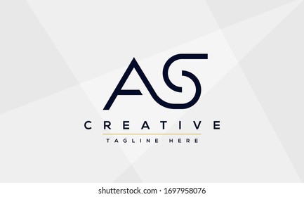 Logo-Design als Buchstaben. Creative Modern A S Letters Symbol Vektorillustration Illustration.