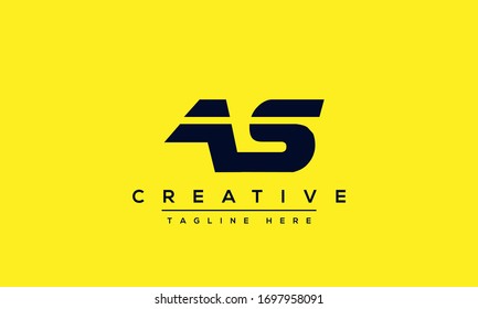 AS Letter Logo Design. Creative Modern A S Letters icon vector Illustration.