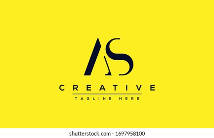 Logo-Design als Buchstaben. Creative Modern A S Letters Symbol Vektorillustration Illustration.