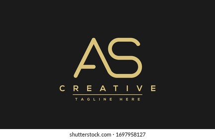 AS Letter Logo Design. Creative Modern A S Letters icon vector Illustration.