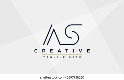 Logo-Design als Buchstaben. Creative Modern A S Letters Symbol Vektorillustration Illustration.