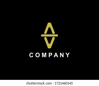 A Letter Logo Design with Creative Modern and Trendy Typography