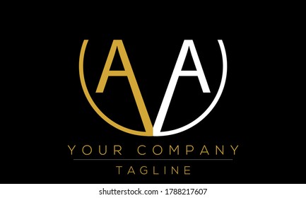 Letter A Logo Design, Creative Modern Icon AA 