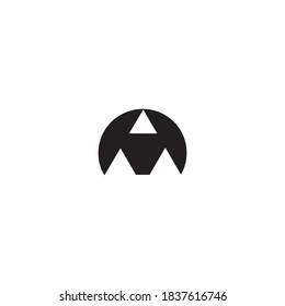 AM Letter Logo Design with Creative Modern Trendy Typography and Black Colors.