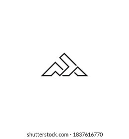 AM Letter Logo Design with Creative Modern Trendy Typography and Black Colors.