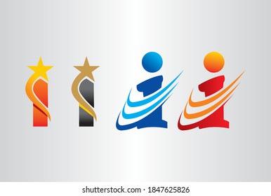 Letter I Logo Design with Creative Modern Trendy Typography. Minimalist, Creative, Unique Logo Design. This logo icon incorporate with abstract shape in the creative way.
