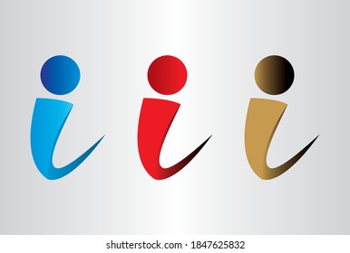 Letter I Logo Design with Creative Modern Trendy Typography. Minimalist, Creative, Unique Logo Design. This logo icon incorporate with abstract shape in the creative way.