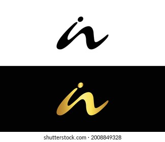 iN And IN Letter Logo Design Creative Modern Vector Template