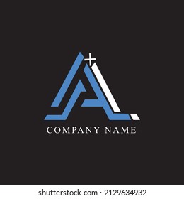 A Letter Logo Design with Creative Modern Paper Cut and Serif Font