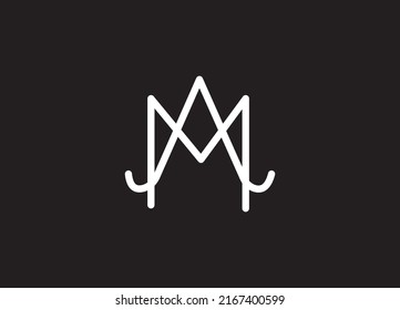 AM Letter Logo Design with Creative Modern Trendy Typography logo