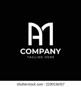 AM Letter Logo Design with Creative Modern Trendy