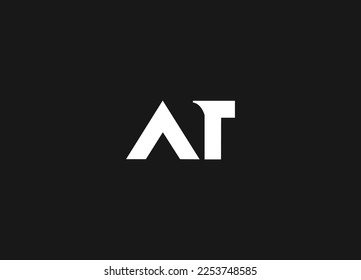 AT  Letter Logo Design with Creative Modern Logo
