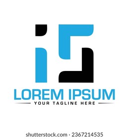 IS letter logo design creative and modern logo design 