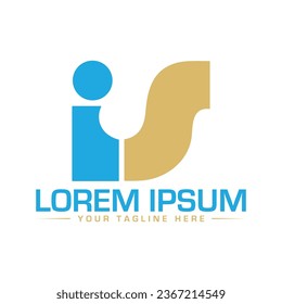 Diseño del logotipo de letras IS diseño de logotipo creativo y moderno 