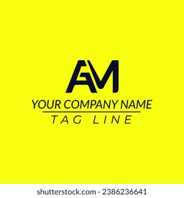 AM Letter Logo Design. Creative Modern A M Letters icon vector Illustration.