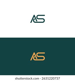 AS Letter Logo Design. Creative Modern A S Letters Symbol, Vektorgrafik.