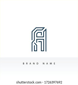 A Letter Logo Design with Creative Paper Cut and Serif Font.