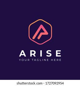 Ein Letter Logo Design mit Creative Paper Cut und Serif Font.Vector abstrakte Logo-Design-Vorlagen minimaler Stil, Emblem flache Signatur Vintage Symbol handgezeichnet