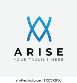 Diseño de logotipo de carta con recorte de papel creativo y fuente seria.Modelos de diseño de marca de logotipo abstracto con estilo mínimo, emblema con firma plana letra de símbolo vintage dibujada a mano