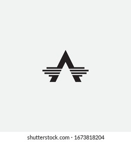 A letter logo design and creative sign