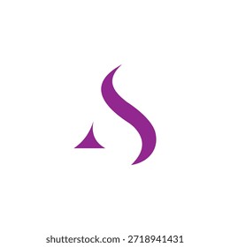 Design do logotipo da carta AS. Vetor de design de logotipo de letra AS Creative, Projeto de logotipo inicial de letra AS.