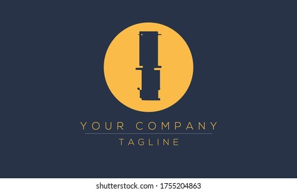 Letter I Logo Design, Distorted Vector I