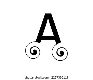 A letter logo design element.