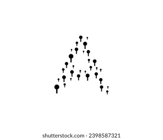 A letter logo design element