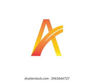 A LETTER LOGO DESIGN ELEMENT WITH BEAUTIFUL COLOR