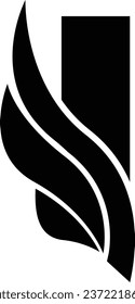 I letter logo design element in black colour