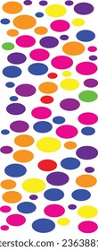 I letter logo design element with colourful circles