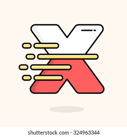 Letter ? logo design element. Fast speed vector template for your application or company