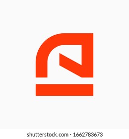 Schreiben Sie ein Logo-Design-Element. Modernes Zeichen für den Start von Technologie.