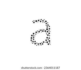 A letter logo design element with star shape