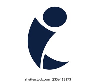 i letter logo design elements symbols