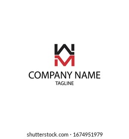 letter logo with design elements W and M. Can be used for icons.