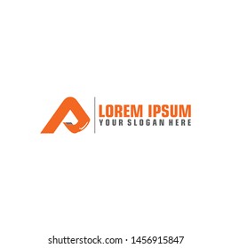 A Letter Logo Design with Excavator Creative Modern Trendy