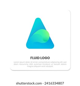 Letter A logo design with fluid gradation style
