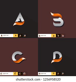 letter logo design, Fox Tail vector