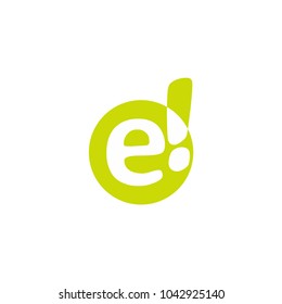 Letter Logo Design. Full Colour Circle Shape Logo Design.