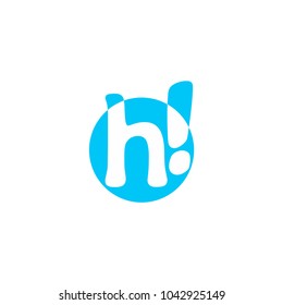 Letter Logo Design. Full Colour Circle Shape Logo Design.