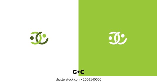 Diseño del logotipo de la letra, G, C diseño del logotipo de la letra, premium, moderno, simple.