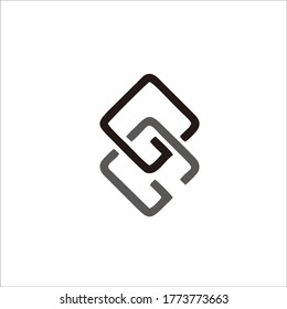 LETTER LOGO DESIGN 'GG' SUITABLE FOR YOUR COMPANY'S NAME AND BRAND PRODUCT