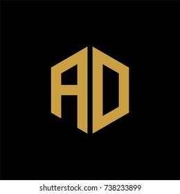 letter logo design gold