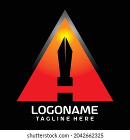 Letter A Logo Design, with gradient colors can be used for company logos with a black background to make the logo more attractive