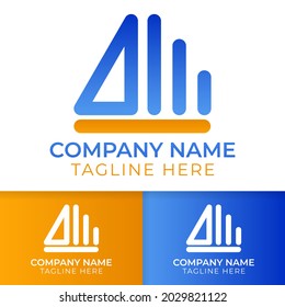 Letter A logo design. A gradient logo design. A logo good for start up, media, and technology company with innovation vision