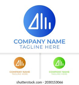 Letter A logo design. A gradient logo design. A logo good for start up, media, and technology company