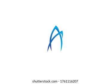 Letter A logo design icon