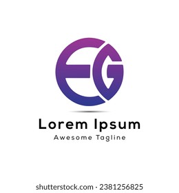 EG letter logo design icon