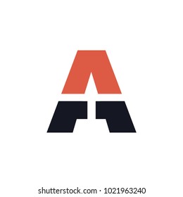 A letter logo design icon template